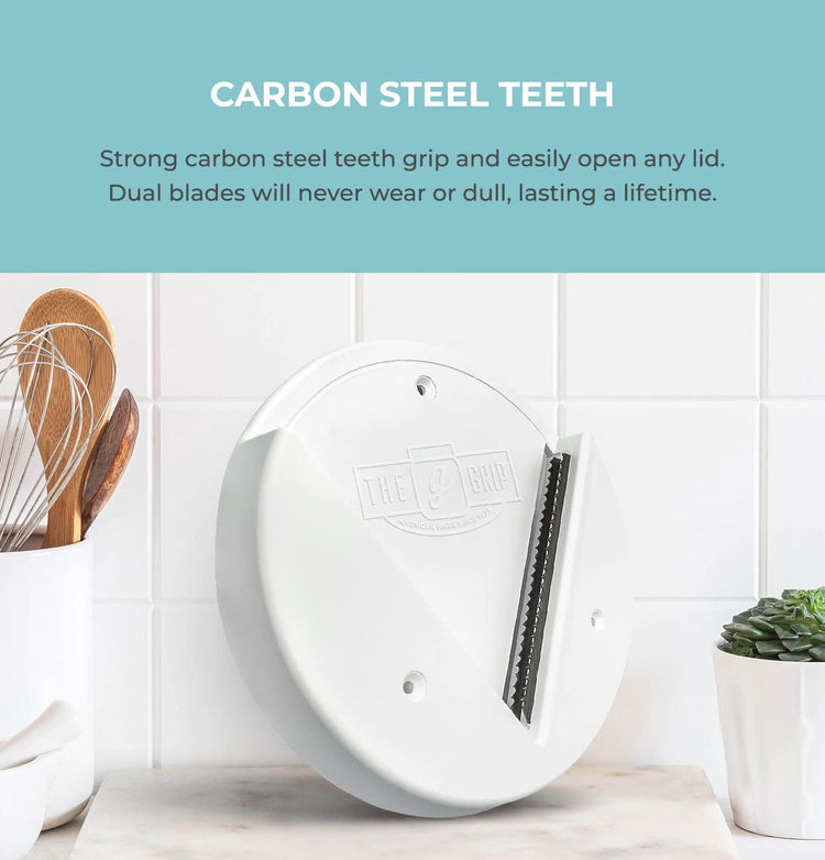 The Grip Jar Opener | Original Under Cabinet Jar Lid & Bottle Opener, Effortless for Weak Hands & Seniors with Arthritis - Made In USA